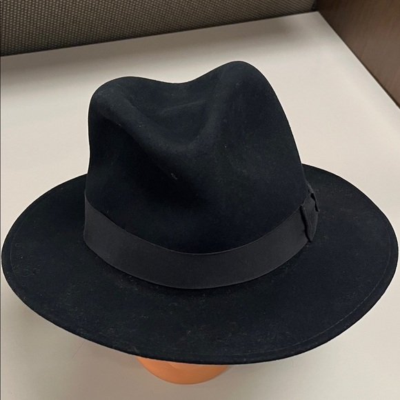 Bailey Co Black Wool Fedora Hat size XL main image 10
